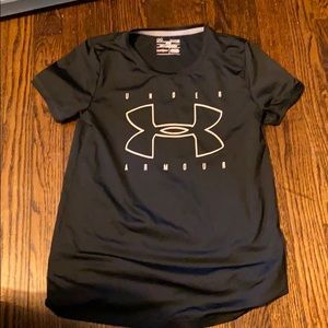 Under armour kids fitted shirt black